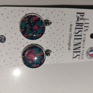 Pendant earrings handmade in France